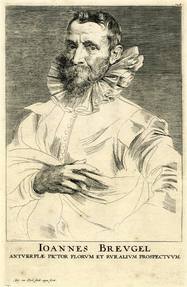 Anthony van Dyck - Portrait of Jan Brueghel the Elder