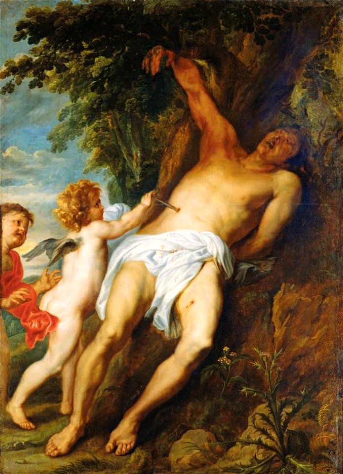 Anthony van Dyck - Saint Sebastian with Angels, Louvre