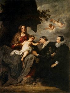 Anthony van Dyck - Virgin with Donors - WGA07448. Free illustration for personal and commercial use.