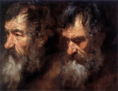 Anthony van Dyck - Studies of a Man's Head - WGA07445