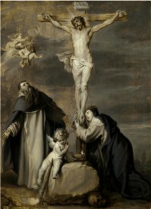 Anthony van Dyck - The Crucified Christ Adored by Saints Dominic and Catherine of Siena L07033-6-lr-1