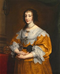 Anthony van Dyck - Portrait of Henrietta Maria from Warwick Castle, trimmed to original size 238L15036 8FPGS