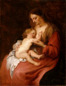 Anthony van Dyck - Virgin and Child. Free illustration for personal and commercial use.