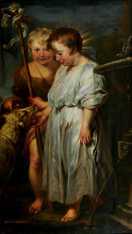 Anthony van Dyck, Peter Paul Rubens - The Christ Child, Saint John and the Lamb