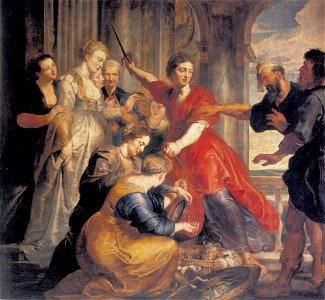 Anthony van Dyck en Peter Paul Rubens - Odysseus herkent Achilles tussen de dochters van Lycomedes - P001661 - Museo del Prado