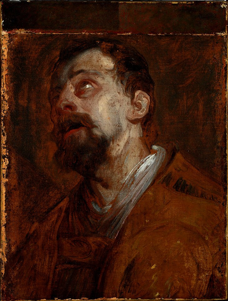 Anthony van Dyck - Study of the head of St. Hubertus (^) - M.Ob.815 - National Museum in Warsaw