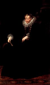 Anthony van Dyck - Wife of an Aristocratic Genoese - WGA07394. Free illustration for personal and commercial use.