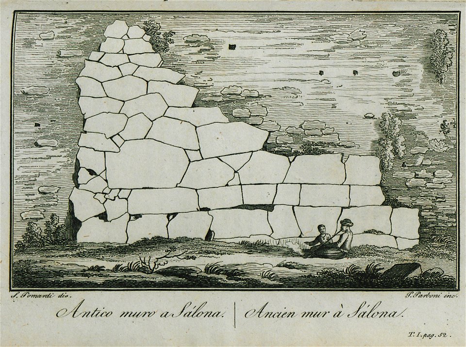 Antico muro a Salona - Pomardi Simone - 1820