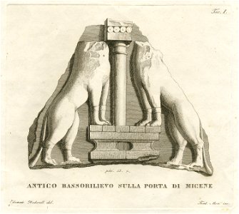 Antico Bassorilievo sulla porta di Micene - Dodwell Edward - 1812