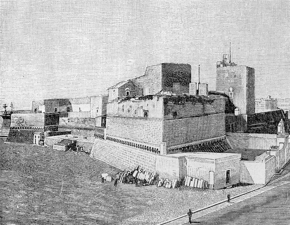 Antico castello di Bari (xilografia)