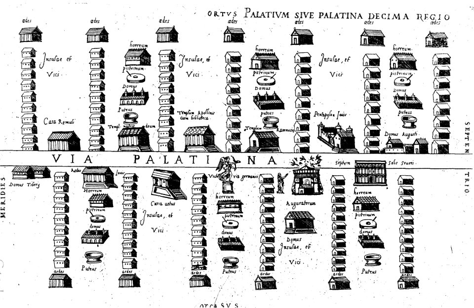 Antiquae urbis Romae cum regionibus simulacrum - Via Palatina