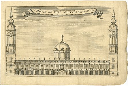 Antique-print-of-the-city-hall-of-oostende-by-harrewijn-1769