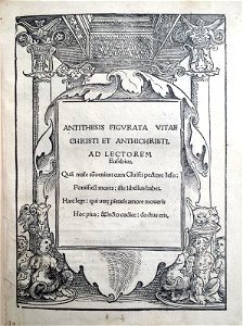Antithesis figurata vitae Christi et Antichristi (Passional Christi and Antichristi) (BM 1851,0802.2.1-26 40)