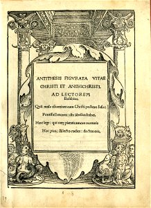 Antithesis figurata vitae Christi et Antichristi (Passional Christi and Antichristi) (BM 1851,0802.2.1-26 21)