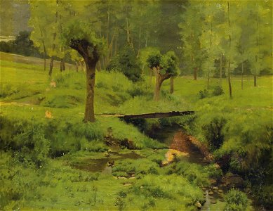 Antoine Chintreuil--Pont sur le ruisseau