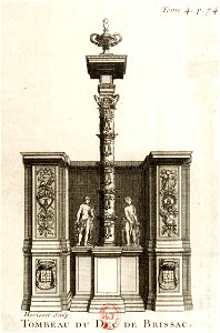 Antoine Hérisset - Description de Paris de Versailles-Piganiol-Tombeau du duc de Brissac