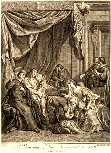 Antoine Hérisset - Saint Vincent de Paul visitant Louis XIII sur son lit de mort