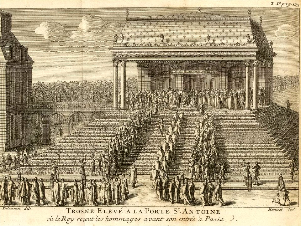Antoine Hérisset - Piganiol de La Force-Nouvelle description de la France -Trône élevé à la porte Saint-Antoine
