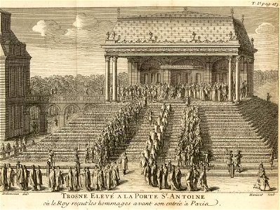 Antoine Hérisset - Piganiol de La Force-Nouvelle description de la France -Trône élevé à la porte Saint-Antoine