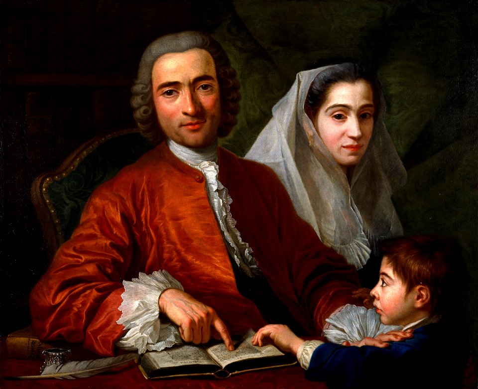 Antoine de Favray - Dr. Salvatore Bernard with His Wife and Son - 94.1140 - Museum of Fine Arts