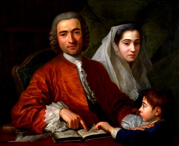 Antoine de Favray - Dr. Salvatore Bernard with His Wife and Son - 94.1140 - Museum of Fine Arts