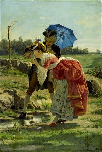 Antoine Ducrot Galante Szene auf dem Feld