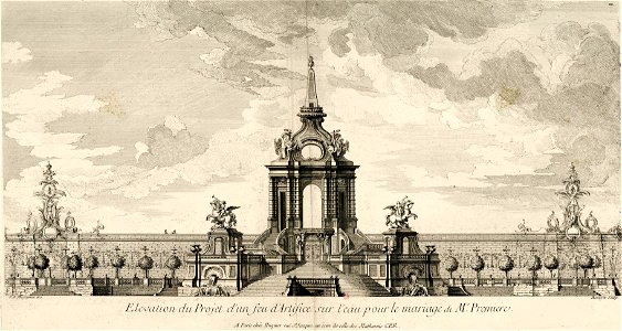 Antoine Hérisset-Juste-Aurèle Meissonnier-projet de feu d'artifice