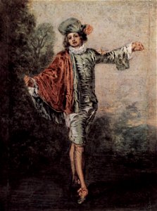 Jean-Antoine Watteau - L'indifférent. Free illustration for personal and commercial use.