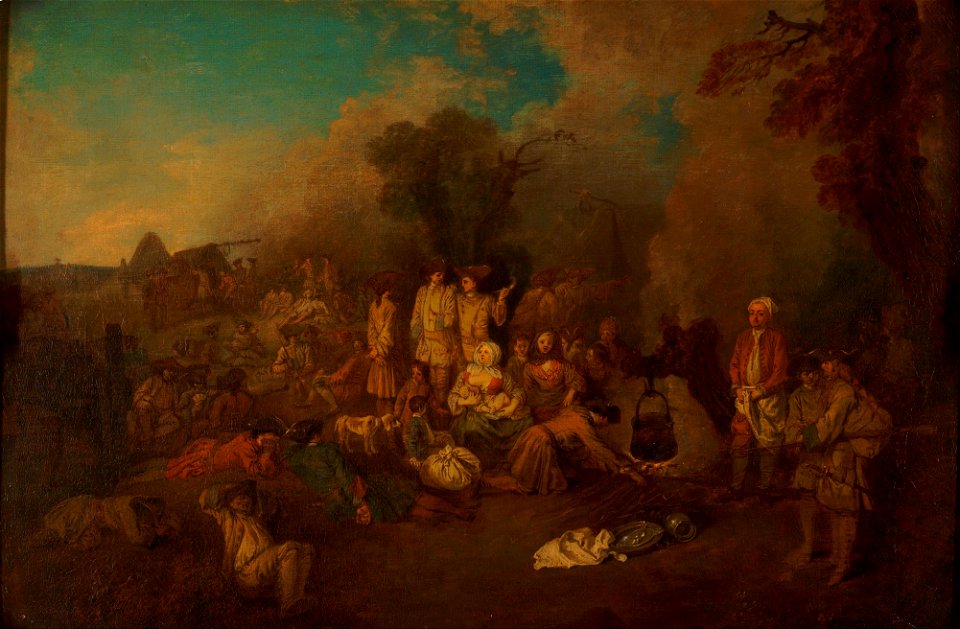 Antoine Watteau - Bivouac - Google Art Project