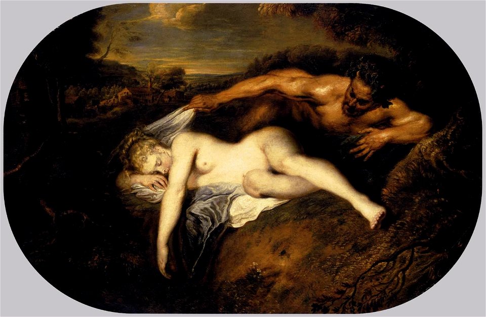 Antoine Watteau - Jupiter and Antiope - WGA25445