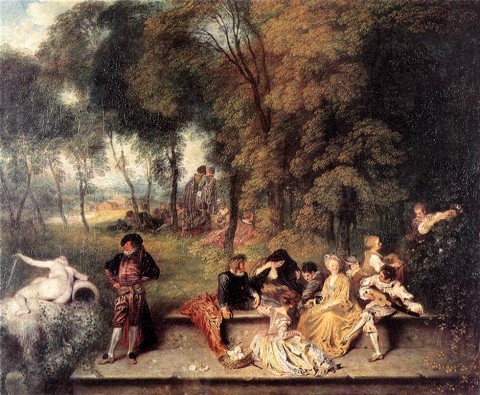 Antoine Watteau - Merry Company in the Open Air - WGA25465