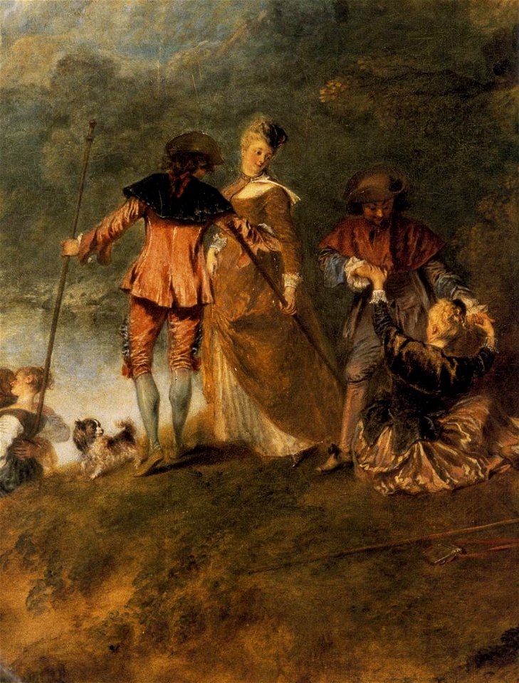 Antoine Watteau - The Embarkation for Cythera (detail) - WGA25453