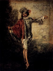 Antoine Watteau - L'Indifférent - WGA25468. Free illustration for personal and commercial use.