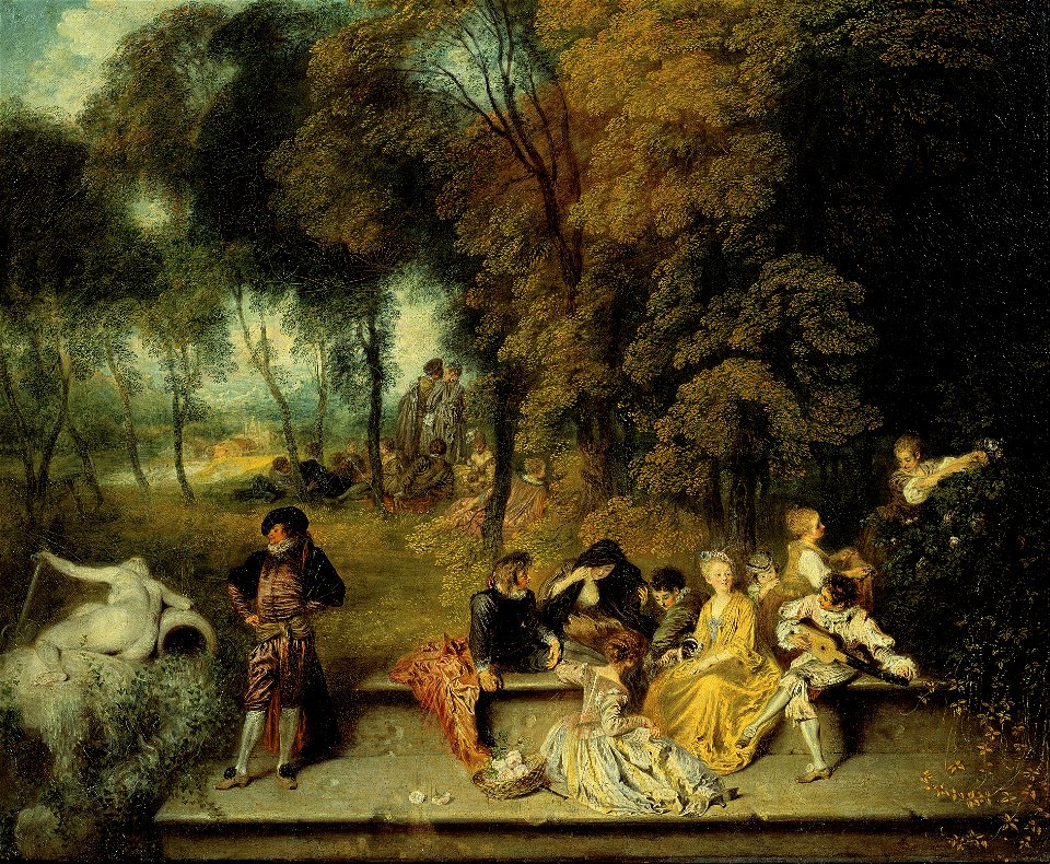 Antoine Watteau - Pleasures of Love - Google Art Project