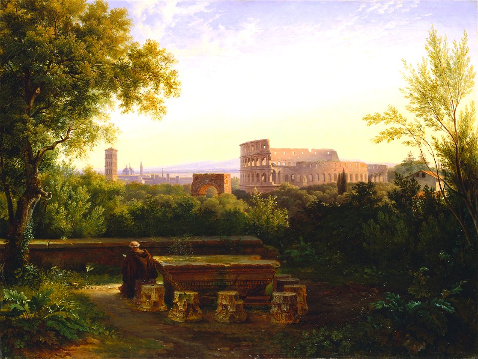 Antoine-Félix Boisselier - View of the Colosseum from the Orti Farnesiani - 92.150 - Minneapolis Institute of Arts