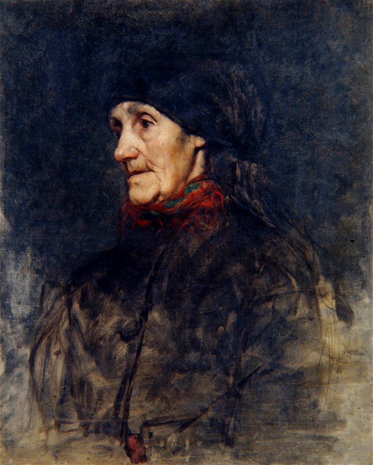 Anton Ažbe - Starka z ruto