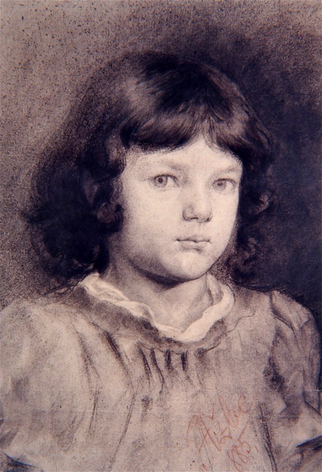 Anton Ažbe 1885 Portret deklice