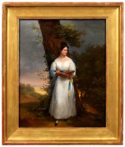 Antoinette Cécile Hortense Haudebourt-Lescot - Portrait of a Woman Sketching en plein-air - NM 7383 - Nationalmuseum