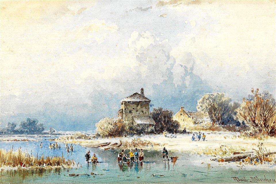 Anton Doll - A ford under a cloudy sky