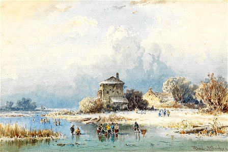 Anton Doll - A ford under a cloudy sky