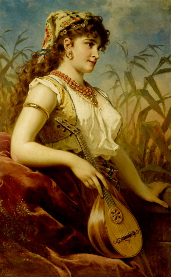 Anton Ebert Mandolinenspielerin