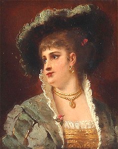 Anton Ebert - Elegante Dame