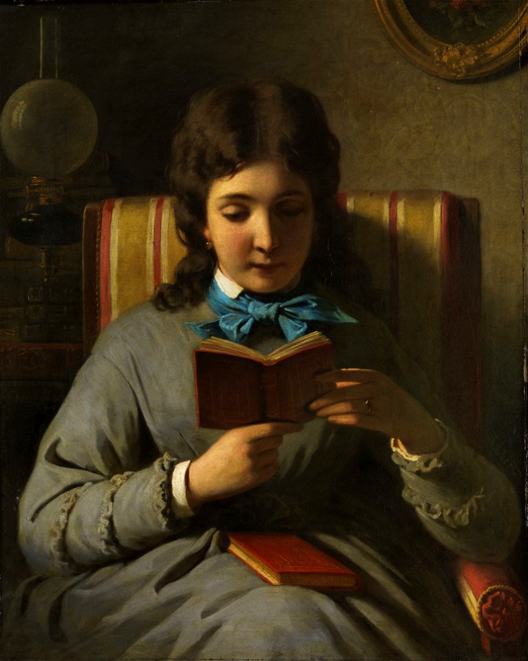 Anton Ebert Lesendes Mädchen