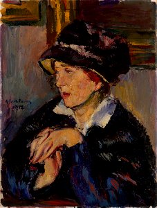 Anton Faistauer - Woman with a Dark Hat - Google Art Project