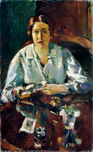 Anton Faistauer - Dame in weißer Bluse (Erste Gattin des Künstlers) - 3775 - Österreichische Galerie Belvedere