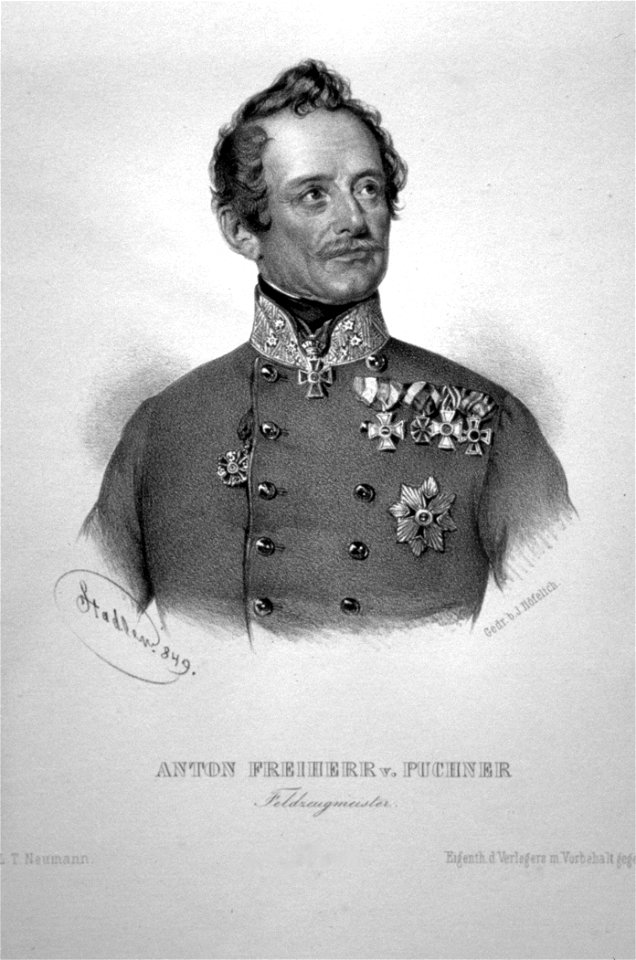 Anton Freiherr von Puchner Litho