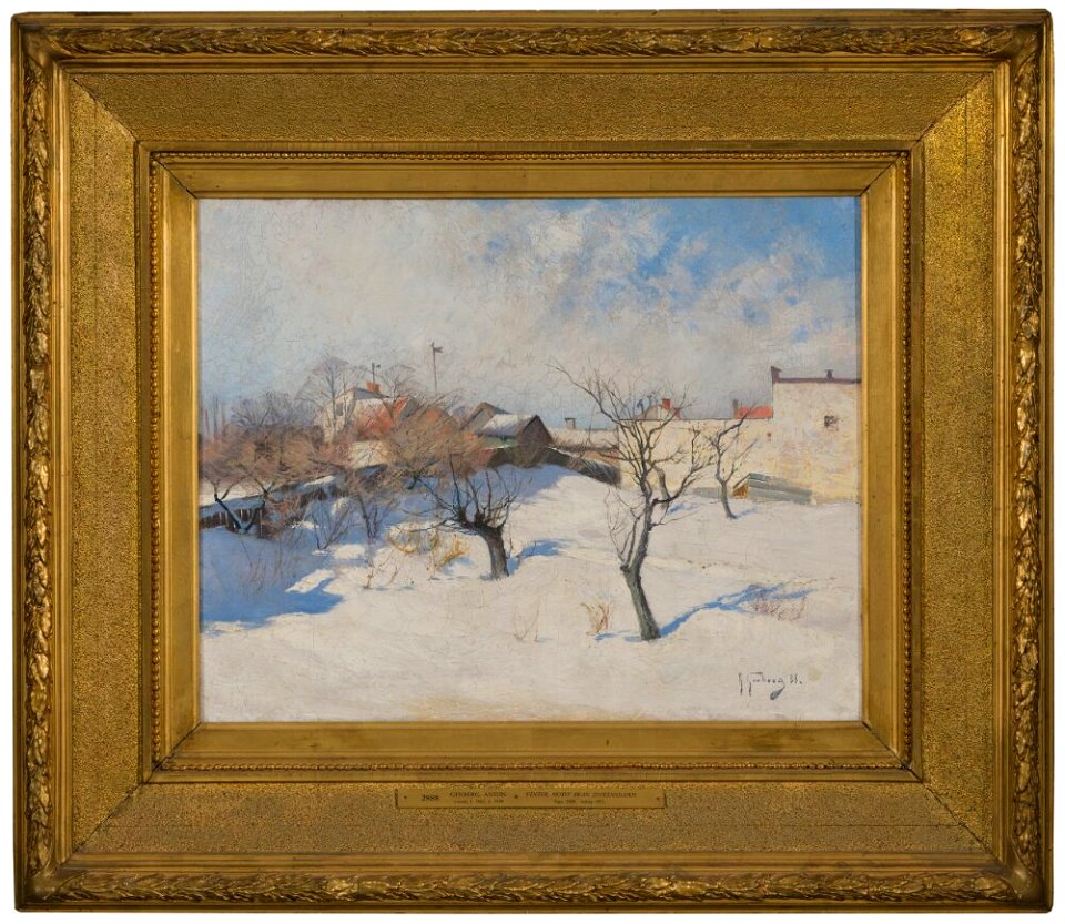 Anton Genberg - Winter. Study from Zinkensdamm - NM 2888 - Nationalmuseum