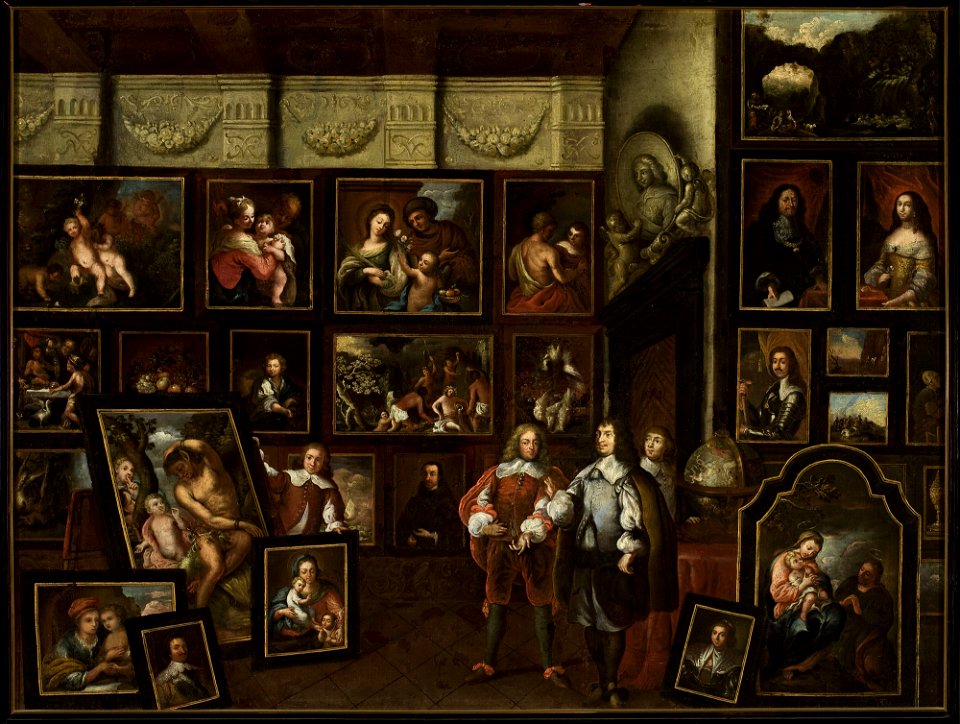 Anton Franz Hampisch - Interior of a painting gallery - M.Ob.1475 - National Museum in Warsaw