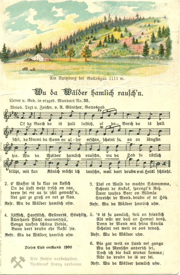 Anton Günther - Wu da Wälder hamlich rauschn Nr. 30