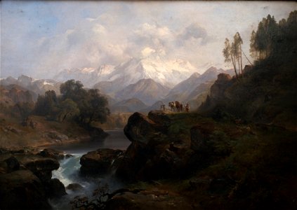 Anton Hansch - Gebirgslandschaft mit dem Wiesbachhorn - 3085 - Kunsthistorisches Museum